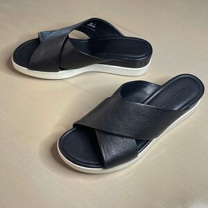 ECCO Women's Touch Plateau Platform Slide Sandal 38 Black